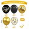 50-Piece 12-Inch 2026 Happy New Year Black & Gold Balloon Set – Confetti Latex Party Decorations for New Year, Graduation, Birthday & Events